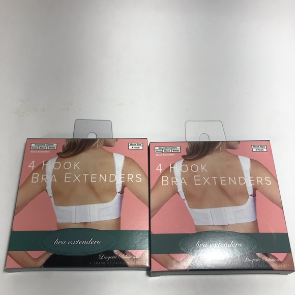 Lingerie Solutions 2 Box Bundle of 4 Hook Bra Extenders NWT - Picture 8 of 11